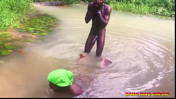 FUCKING AFRICAN WHORE IN THE STREAM   Hardcore BigDick Bang
