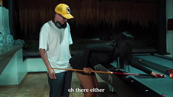 My nerdy stepson PipeBoy teaches me how to play pool and I end up swallowing his cum, I’m a very naughty and horny stepmom. Lina Henao