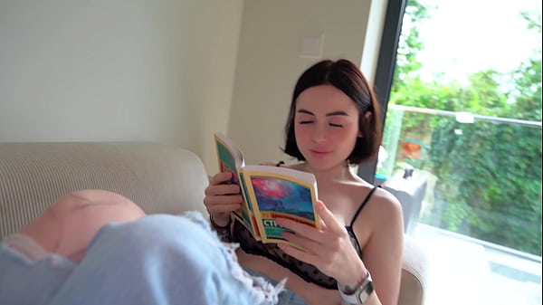 Stepsister really wanted to help with my homework, but she got a cock in her pink pussy