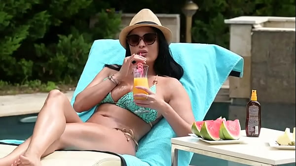 Busty Cumshot After Poolside BBC DP Threesome
