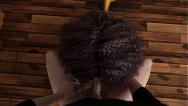 Hot black milf sucks a huge white dick (Full game in bio)