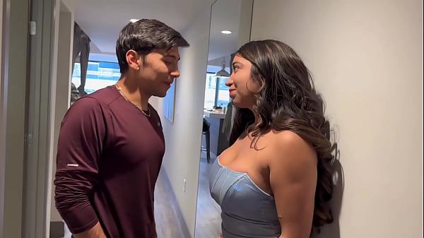 I convince my Neighbor to come into my apartment while my parents are away and I fuck him in the living room until he fills my pussy with cum! Verito Aguas