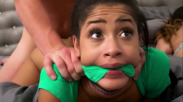 Black stepdaughter gets fucked by her stepdad while her friend’s in the bed with them