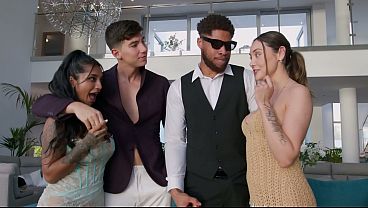 REAL COUPLE SWAP WITH MY STEPBROTHER -Yasmina khan- Catherine knight- Brady Bud