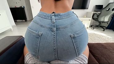 Step sis knows how to turn me on, Humping and riding my Cock in tight Jeans